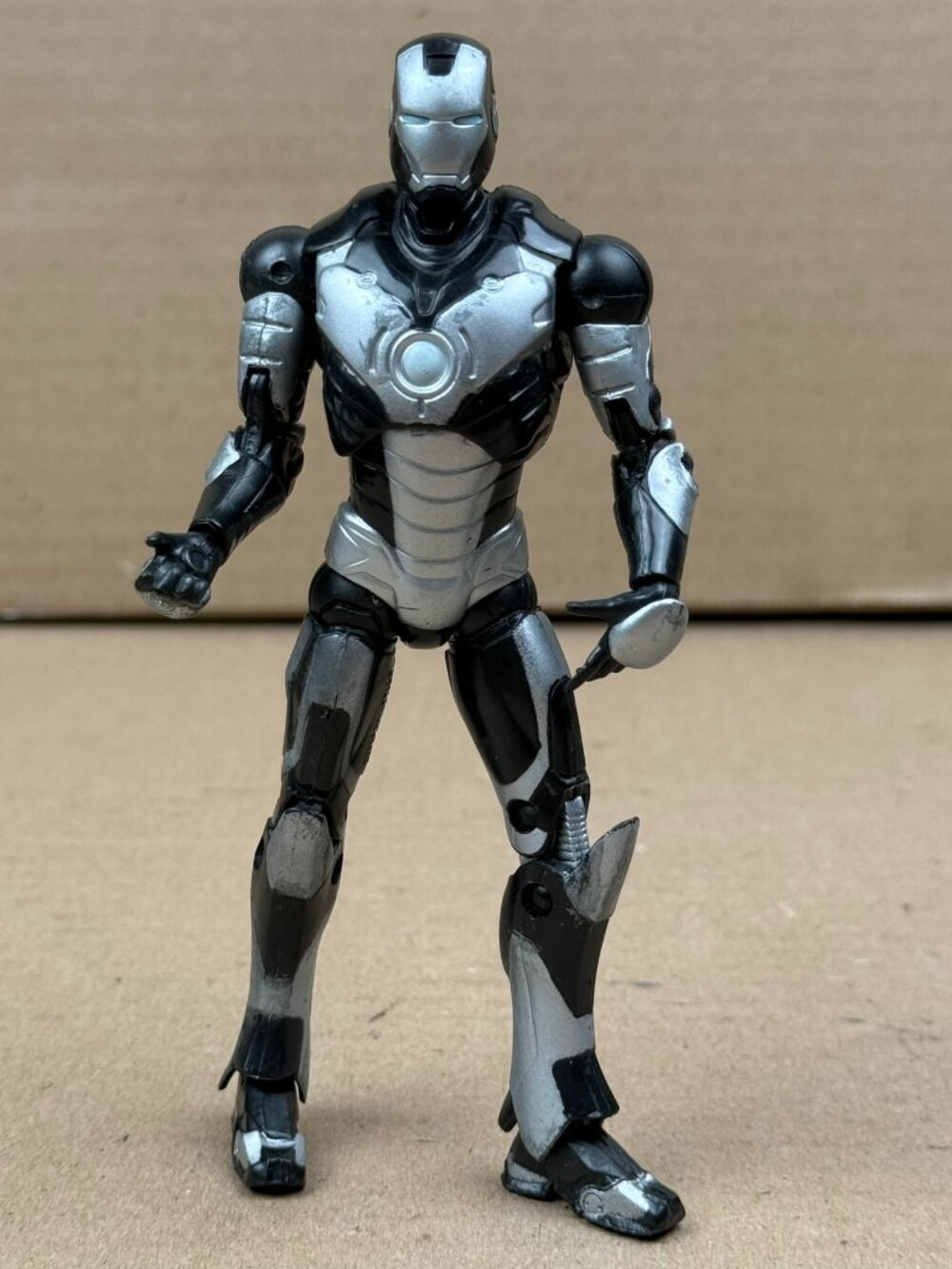 Marvel Iron Man Action Figure Black & Silver Damage
